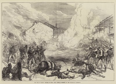 The War in Spain, Battle of Muro, near Estella, Defence of the Village of Abarzuza by Sir John Charles Robinson